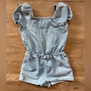 Cat & Jack Sky Blue Denim Romper | 18 Month | GUC 🎈